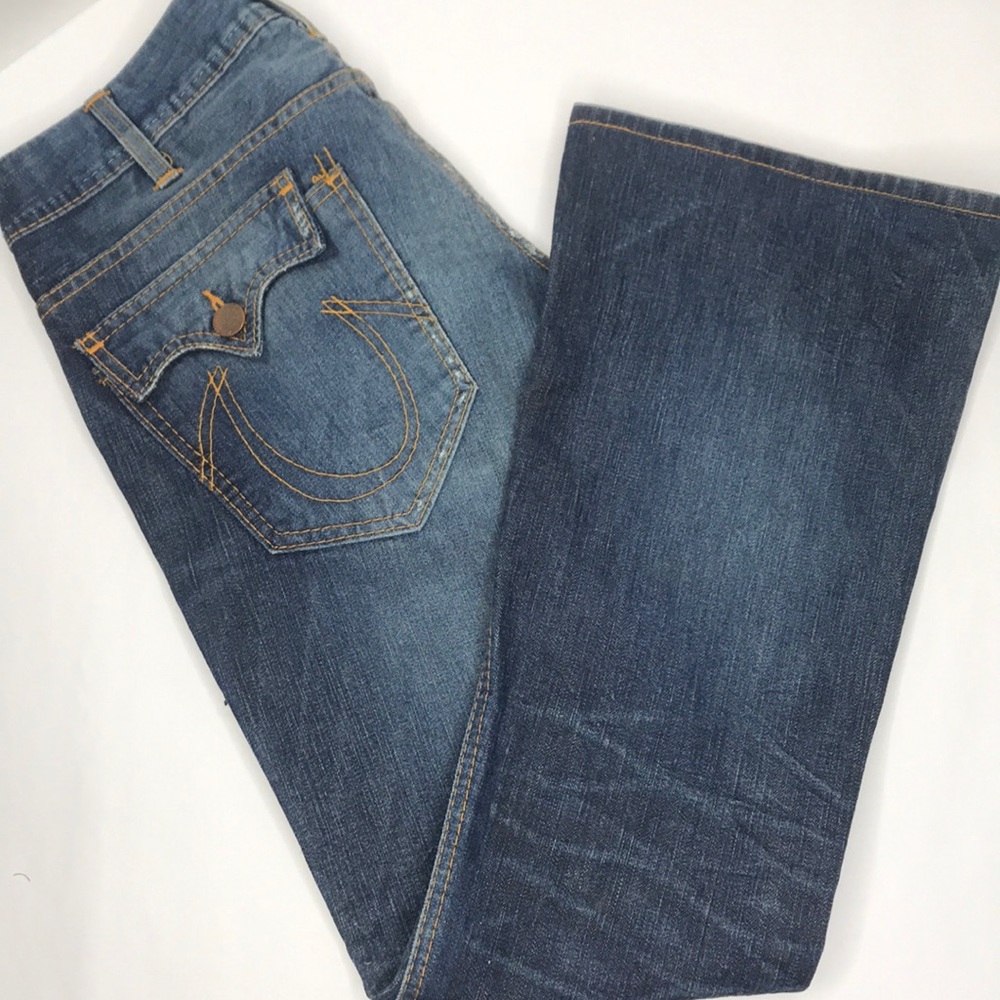 True Religion low rise bell bottom jean Sz 28